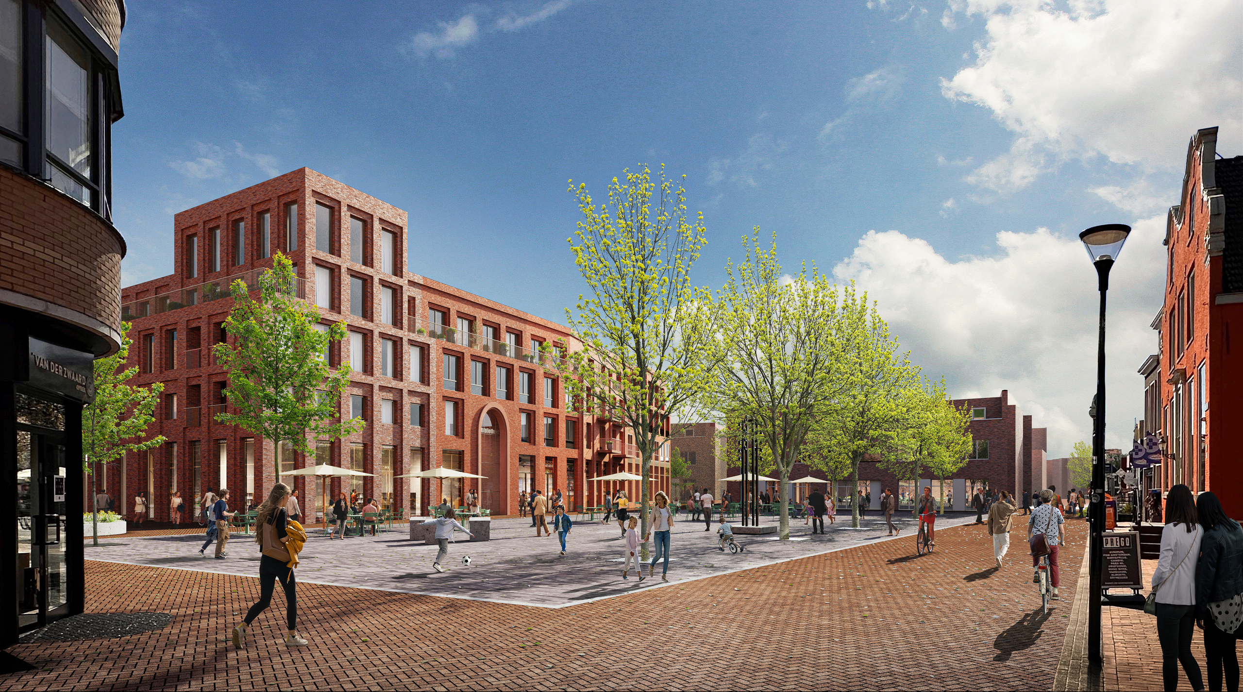 Impressie nieuw ingerichte Raadhuisplein
