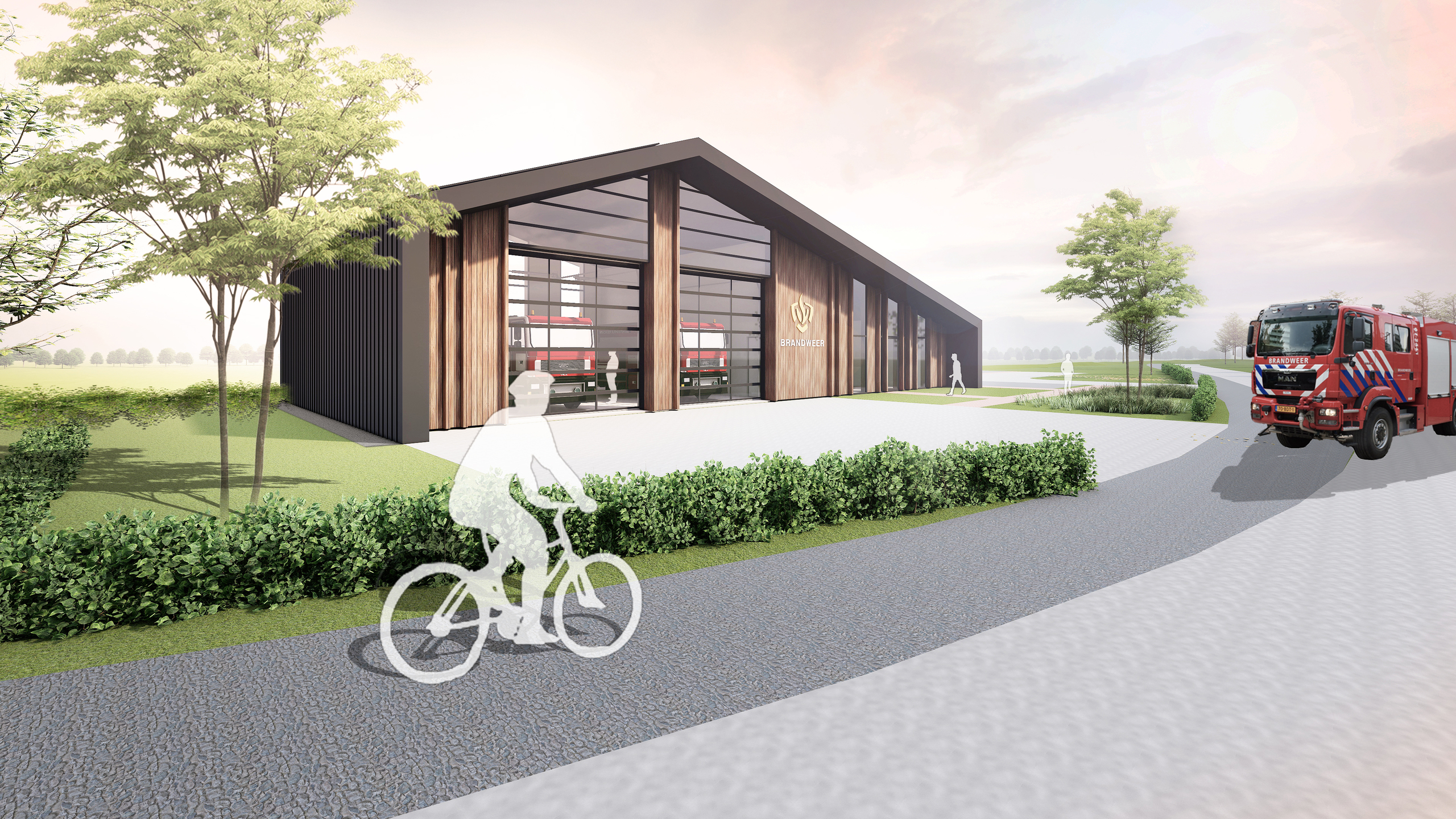 Impressie nieuwe brandweerkazerne Abcoude